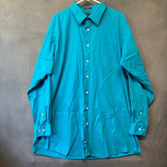 Alexander Julian Colours 2XLT Shirt Button Down Blue Single Needle Tailoring - Picture 2 of 7